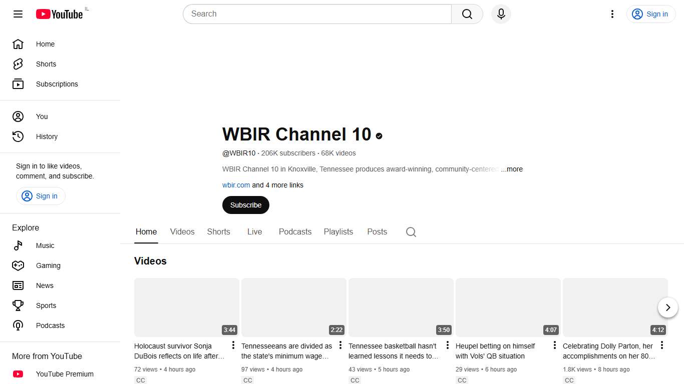 WBIR Channel 10 - YouTube